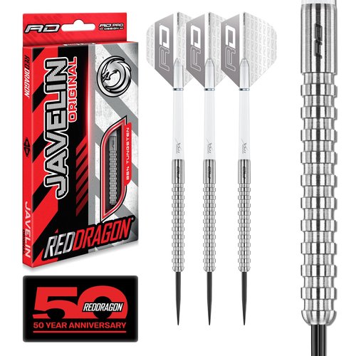 RED DRAGON Javelin Original 22g Tungsten Darts Set with Dart Flights and Dart Shafts (Stems)