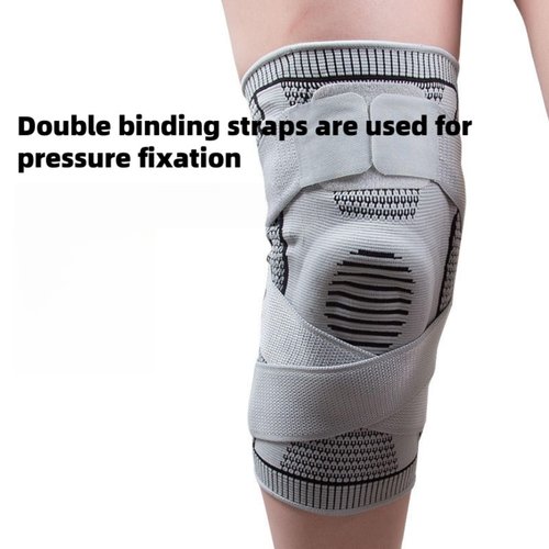Motion Max Knee Pro,Motionmax Knee Pro Brace,KneeBrace Bone on Bone Support,One Pair with Adjustable Non-Slip Strap (Gray,L)