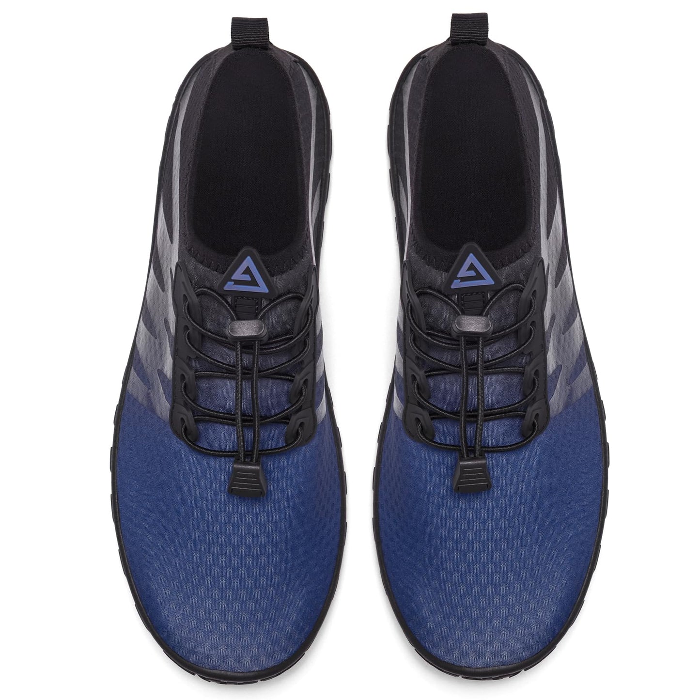 Racqua Mens Water Shoes Lightweight Swim Outdoor Quick Dry Beach Barefoot Aqua Pool Gradient Sports Shoes Navy/Black 11 Women/10 Men