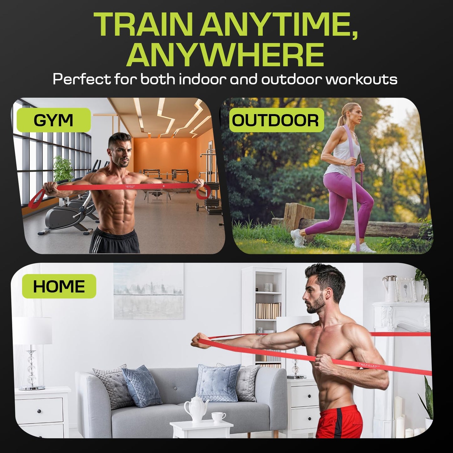 Fabric Resistance Bands for Working Out – 5 Strength Levels from Extra Light to Extra Heavy – Thick Workout Bands for Legs, Glutes, HIPS, Stretching, Strength Training with Storage Bag