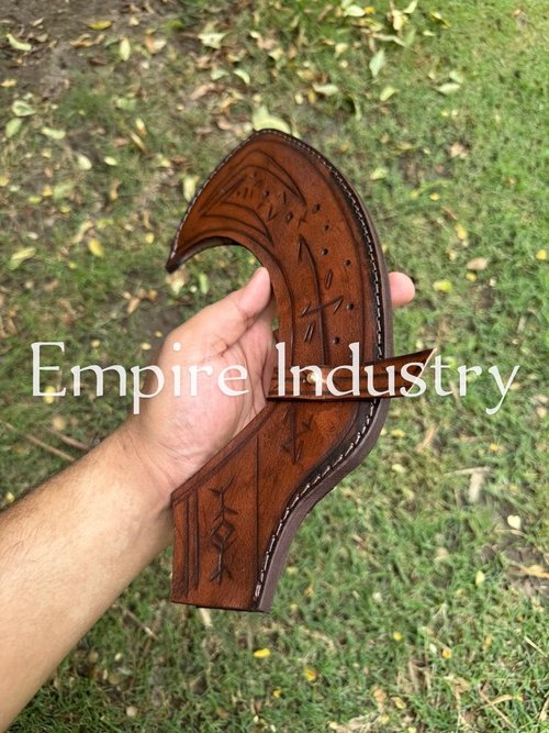 Customized Handmade J2 Steel Full Tang Hunting 15 Inch Long Egytian Mini Khopesh with Leather Sheath, Perfect Leather Wrapped Grip by Empire Industry