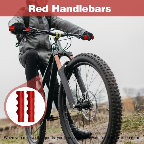 Handlebar Grips Compatible with Radio Flyer Tricycle, 3/4 Inch Bicycle Grip, Kids Non-Slip-Bicycle Handlebar Grips, 1 Pair Red Tricycle HandlebarGrips