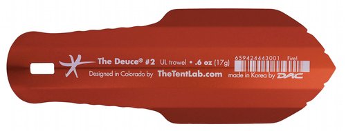 TheTentLab(R Deuce(R) of Spades™Ultralight Backpack Trowel in Three Sizes (#2, Fire!, .6oz)