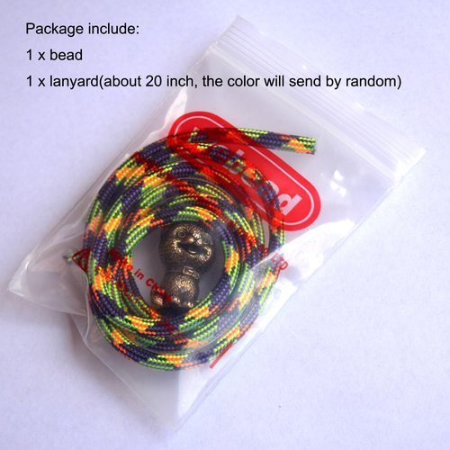 webead Retor Brass Knife Lanyard Paracord Beads Puppy Dog Casted Copper Charm for EDC DIY Paracord Accessories Charms GY#125