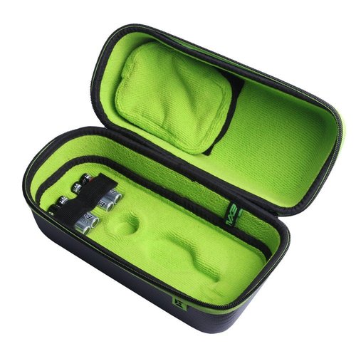 Exalt Paintball Loader Case - Univeral Paintball Hopper Protective Case - Carbon Case Series (Black Carbon/Lime Microfiber)
