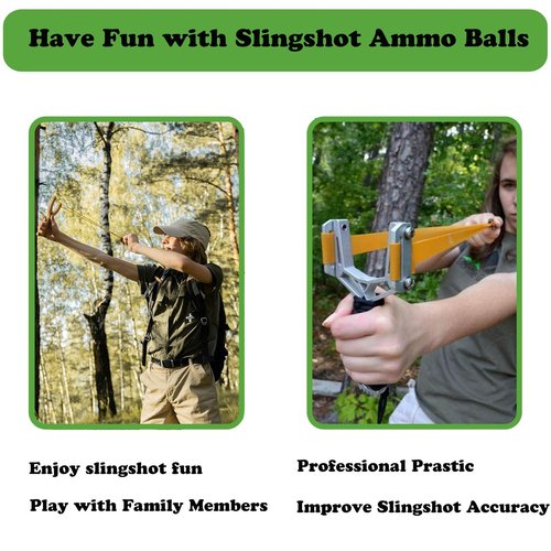 Timbocca Slingshot Ammo 1/2 Inch, 400pcs Biodegradable Clay Sling Shot Ammo Ball 12mm - 13mm for Hunting and Target Practice 1100g