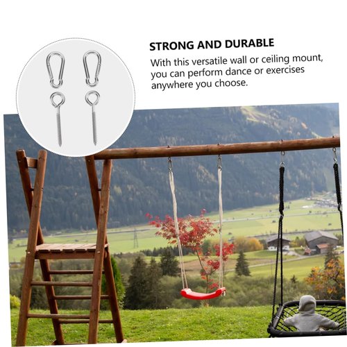 Toddmomy Hammock Hanger Hardware Kit 4 Pack Swing Hanging Kit Fixed Hooks and Spring Hooks for Swing Set