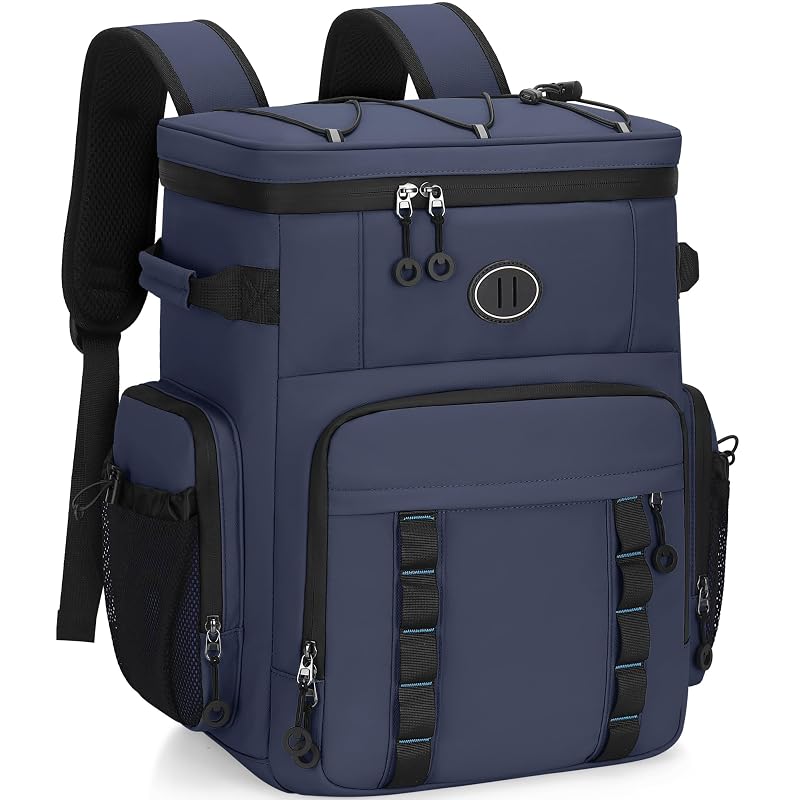 Dark Blue Large 37L Insulated Leak-Proof Cooler Backpack