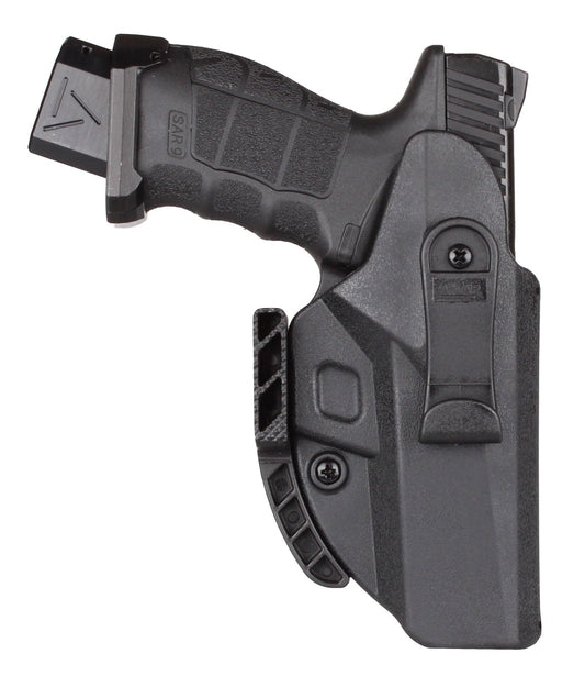 IWB Holster Custom Fit, Optics Ready, Concealment Wing, Adjustable Angle Fork - Compatible with Sarsılmaz SAR9 | Right Hand
