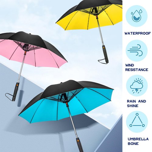 Tefedpot Umbrella with Fan and Mist Spray, 2025 upgraded 3-in-1 UV Blocking Umbrella with Fan and Mister for Summer outdoor activities (Galaxy)