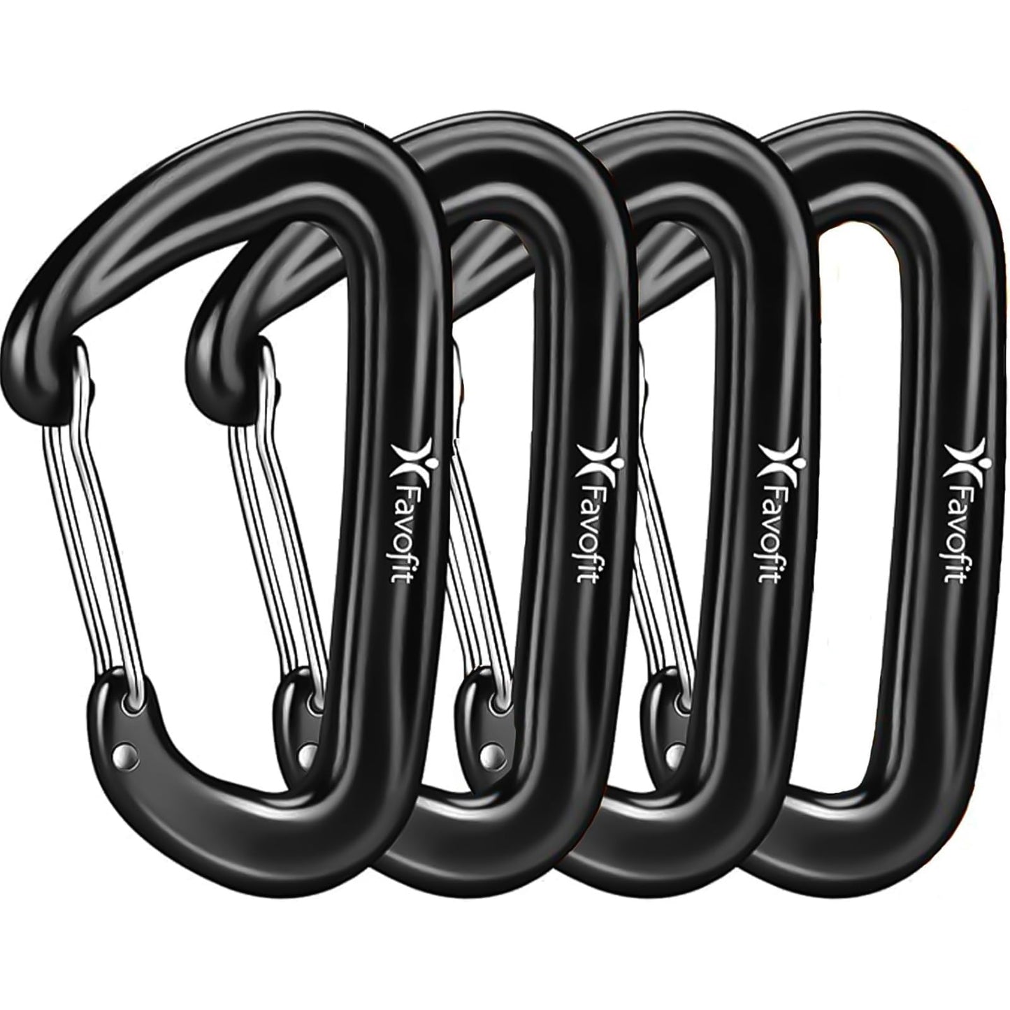 12KN Heavy Duty Carabiner Clips - 3.2" Small Carbineers for Hiking Camping Hammocks Keys Keychains Dog Leashes - Ideal for Outdoor Enthusiasts
