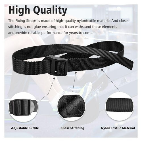 Ultimate Concept 2 Rower Accessories: Rowing Machine Foot Straps and Bike Pedal Straps, Multifunctional Adjustable Nylon Belt for Foot Strap Replacement, Enhanced Performance - 2 Pack