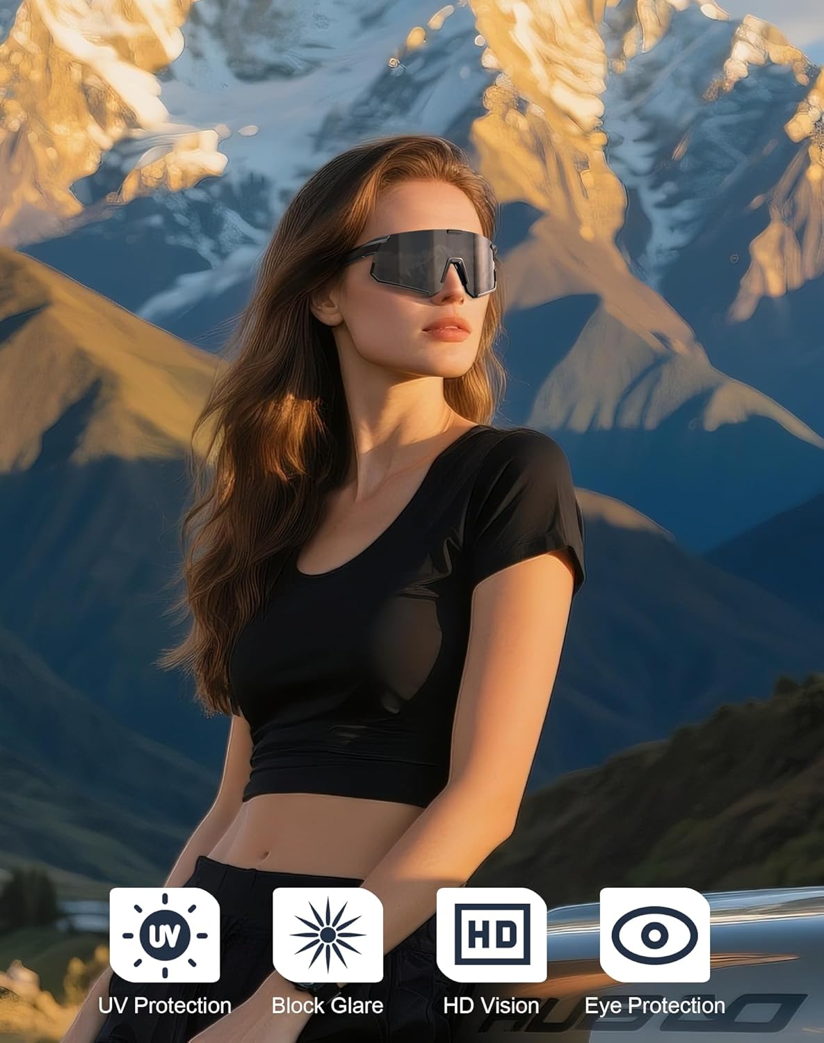 KALIYADI Polarized-Sunglasses Men Running-Sunglasses: Mens Polarized Sports Sunglasses Womens Cycling Driving Fishing