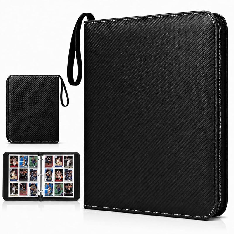 HBK Card Binder 900 Pockets - Black with 900 Card Capacity (Variation: Black+900 Pockets)