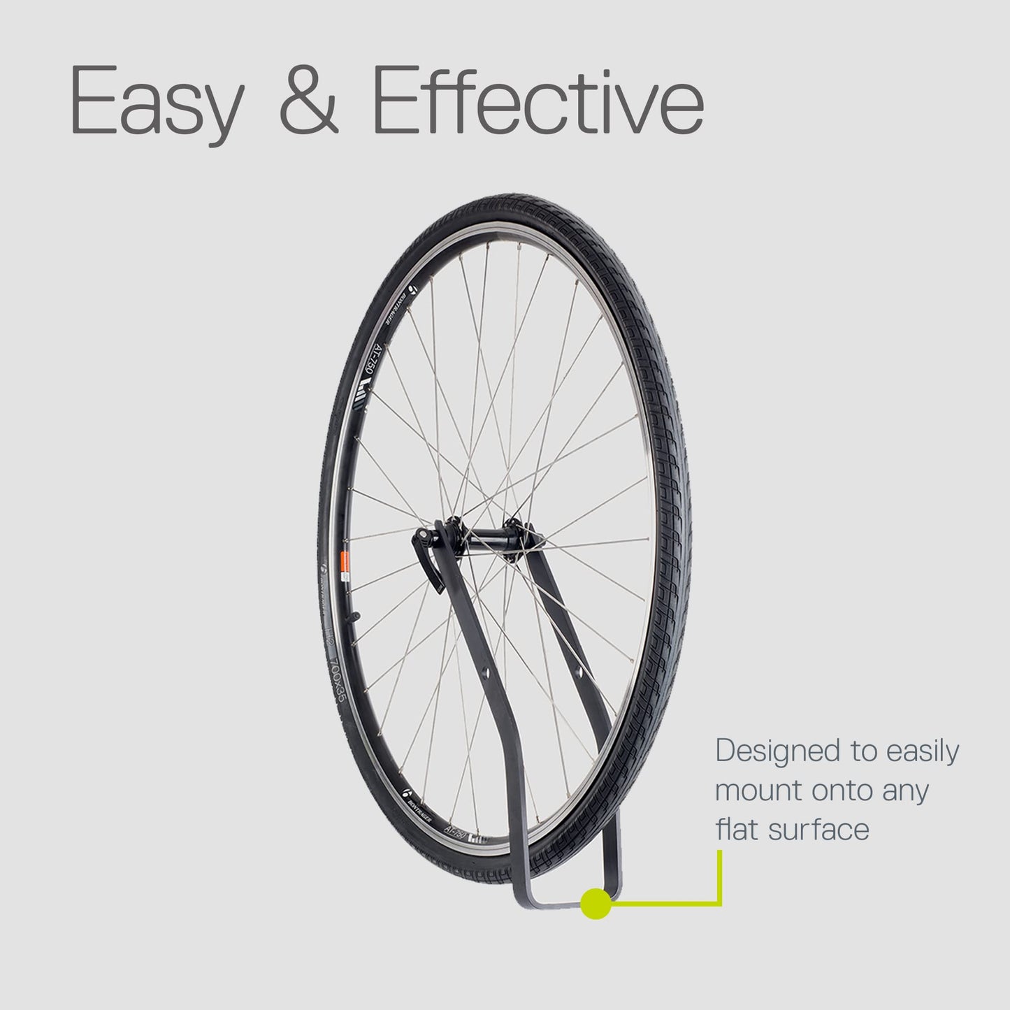 Bike Wheel Hitch by Delta Cycle - Mounts On Any Flat Surface - Aluminum Rack with Built-in Locking Option for Holding The Front Wheel - Safe & Secure Transport for Any Bicycle