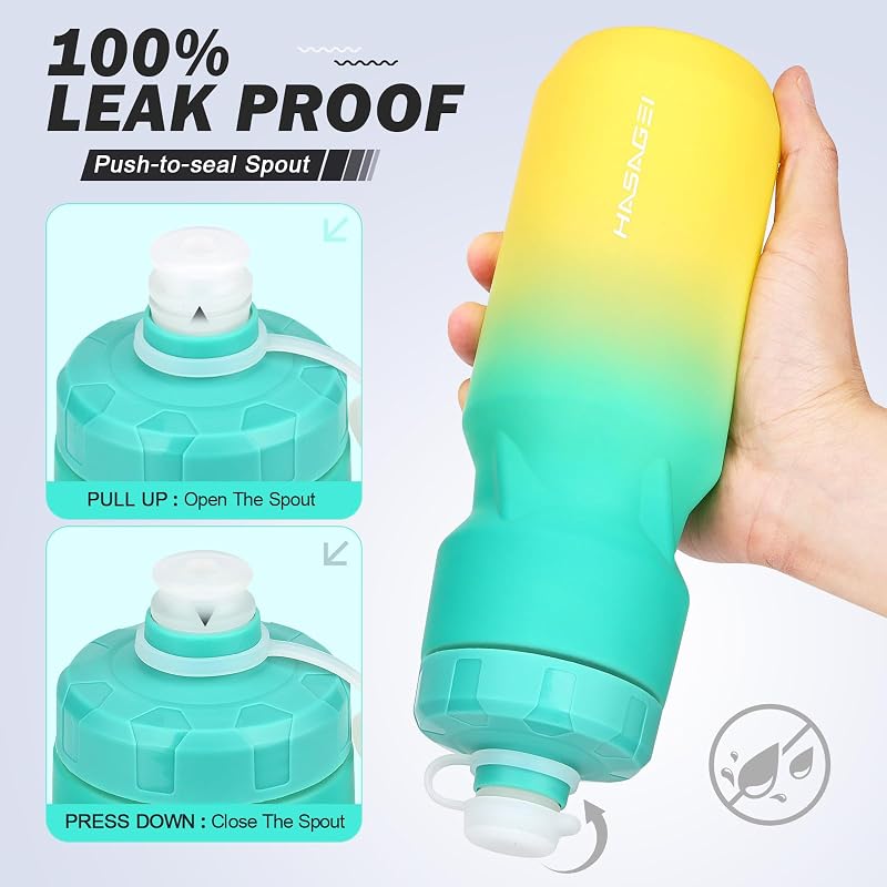HASAGEI 24 Oz Bicycle Water Bottle Holder – Leak-Proof, Non-Slip Mount for Mountain & Road Bikes – GreenYellow