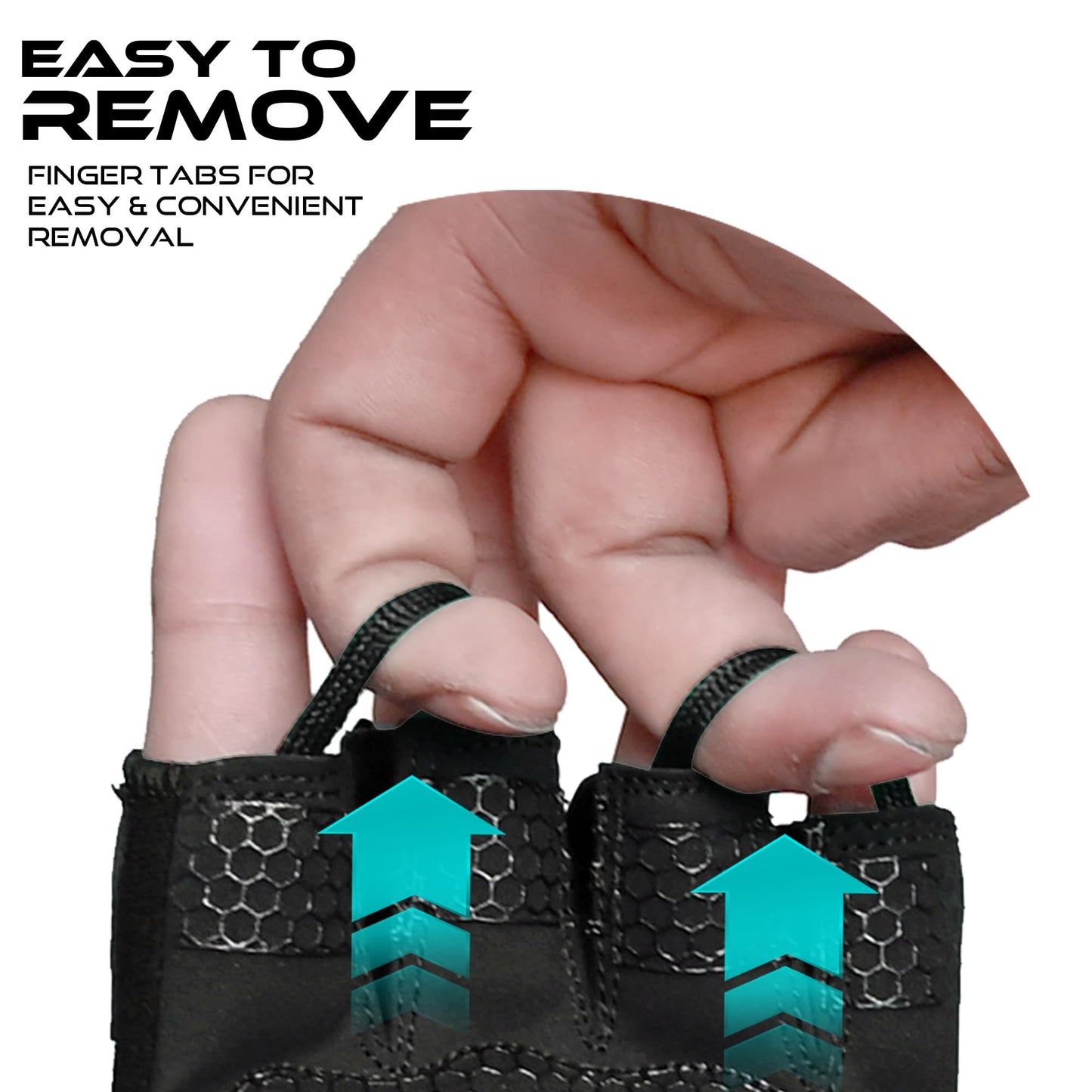 BEAST RAGE Workout Gloves for Men, Durable Palm Grip Gym Gloves Women Half Finger Elasticated Training Weight Lifting Strength Bodybuilding Anti Slip Cycling Glove Exercise (Jet Black, M)