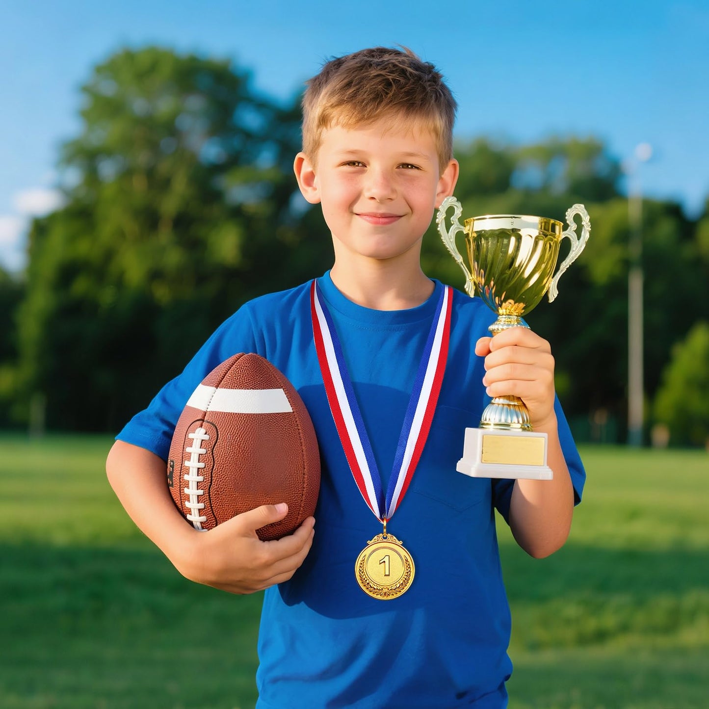 VICROIC 6 PCS Gold Medals for Kids Adults, 1st Place Award Medal for Classroom School Rewards，Sports, Competitions, Tournaments, Winning Prizes, Party, 2 Inches