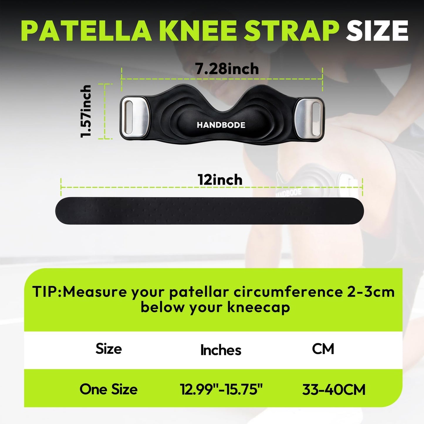 HANDBODE Patellar Tendon Support Strap, Knee Brace for Women Men, 1PC