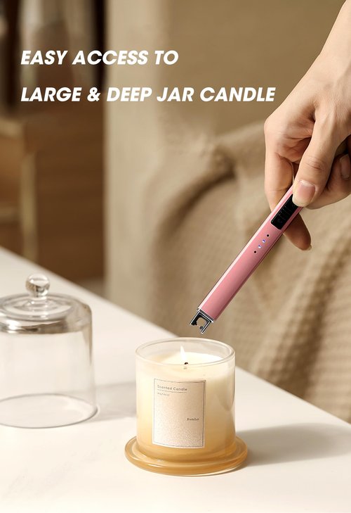 MEIRUBY Lighter Electric Candle Lighter, Birthday for Mom from Daughter Son, Gifts for Mom Women Men Wife Sister, Rechargeable USB Arc Lighters for Candle Camping BBQ
