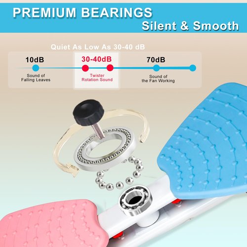 KIMPOK Waist Twisting Machine, Ab Twister Board for Exercise with 300lbs, Waist Twister for Women & Men Belly Fat, Home Noiseless Abs Waist Training Exercise Equipment
