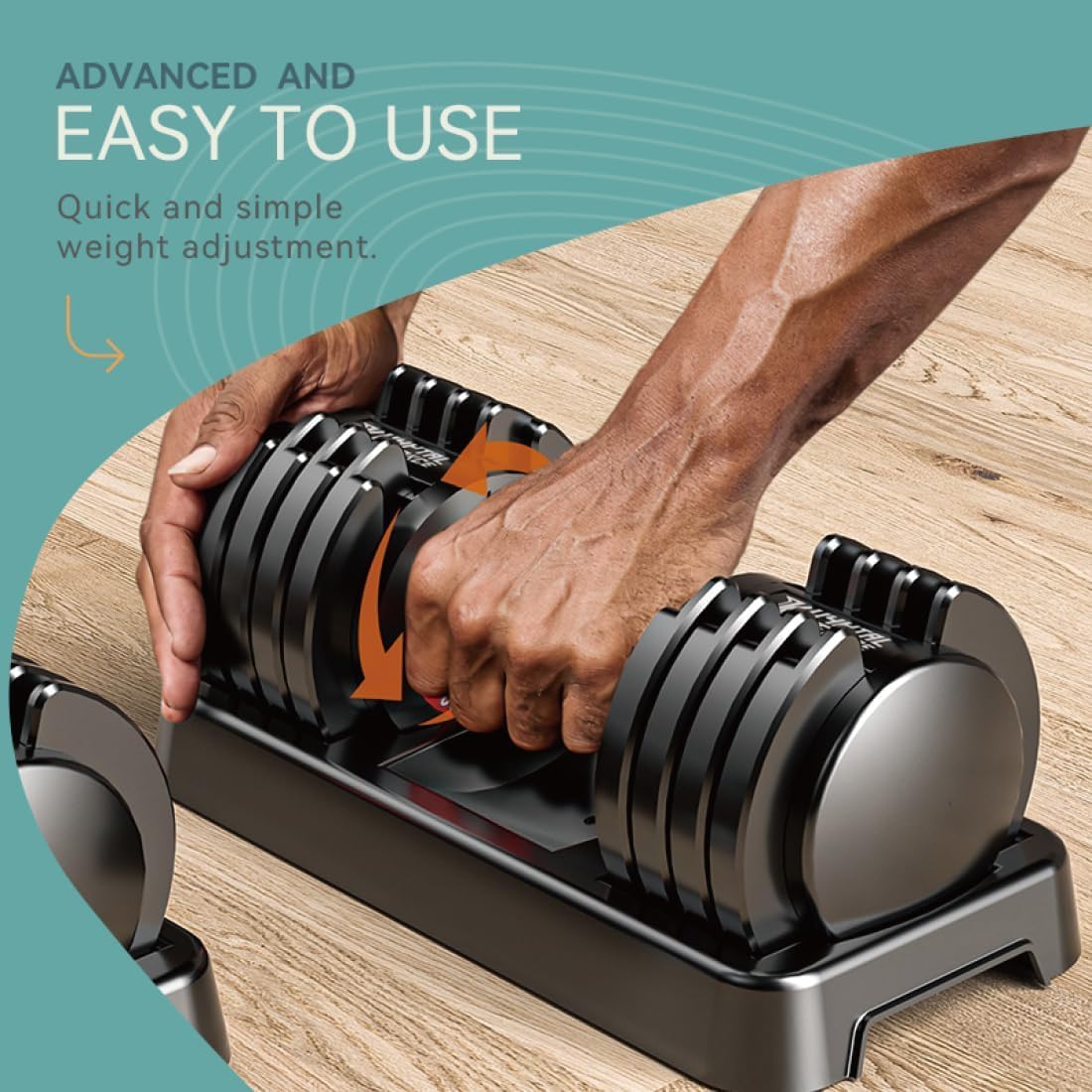 25/55lbs Pair Adjustable Dumbbells Set, Dumbbells with Anti-Slip Metal Handle for Exercise & Fitness Fast Adjust Weight for Full Body Workout Fitness