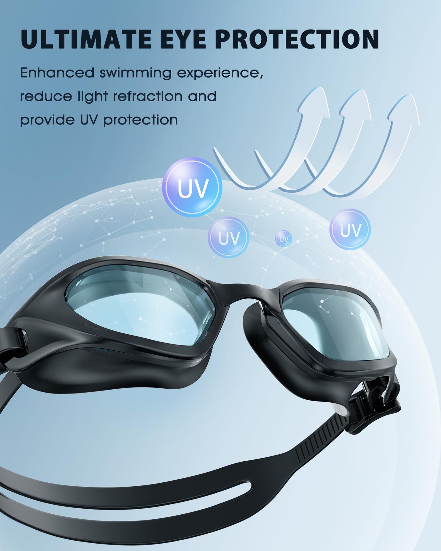 Vegemono Swim Goggles, 6 Pack Unisex Adult Swimming Goggles Upgraded Anti-Fog Anti UV No Leakage Wide View for Men Women Youth