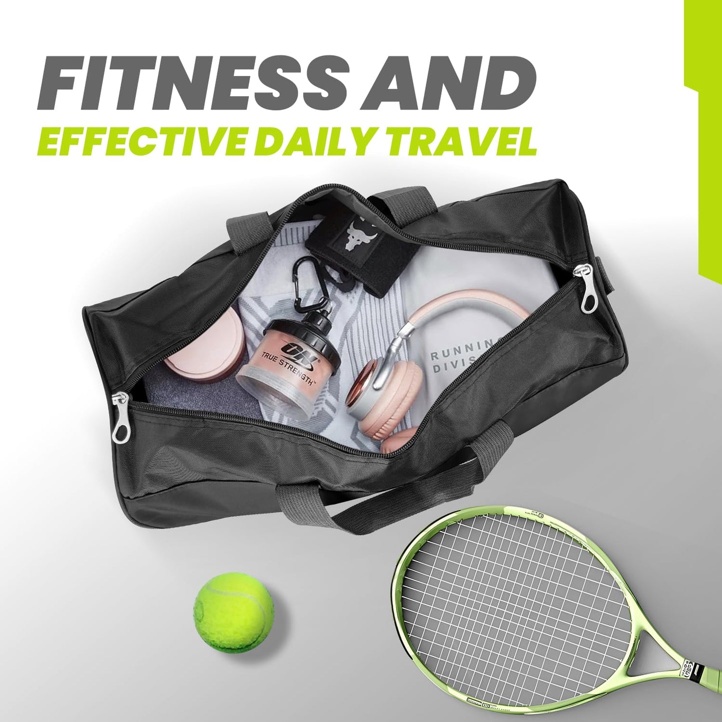 C&F BOGMOST Small Travel Duffel Bag Foldable Waterproof Gym Bag for Gym Beach Swim Bag Men Women Duffle Bag Lightweight Oxford Cloth Sports Bag-Grey