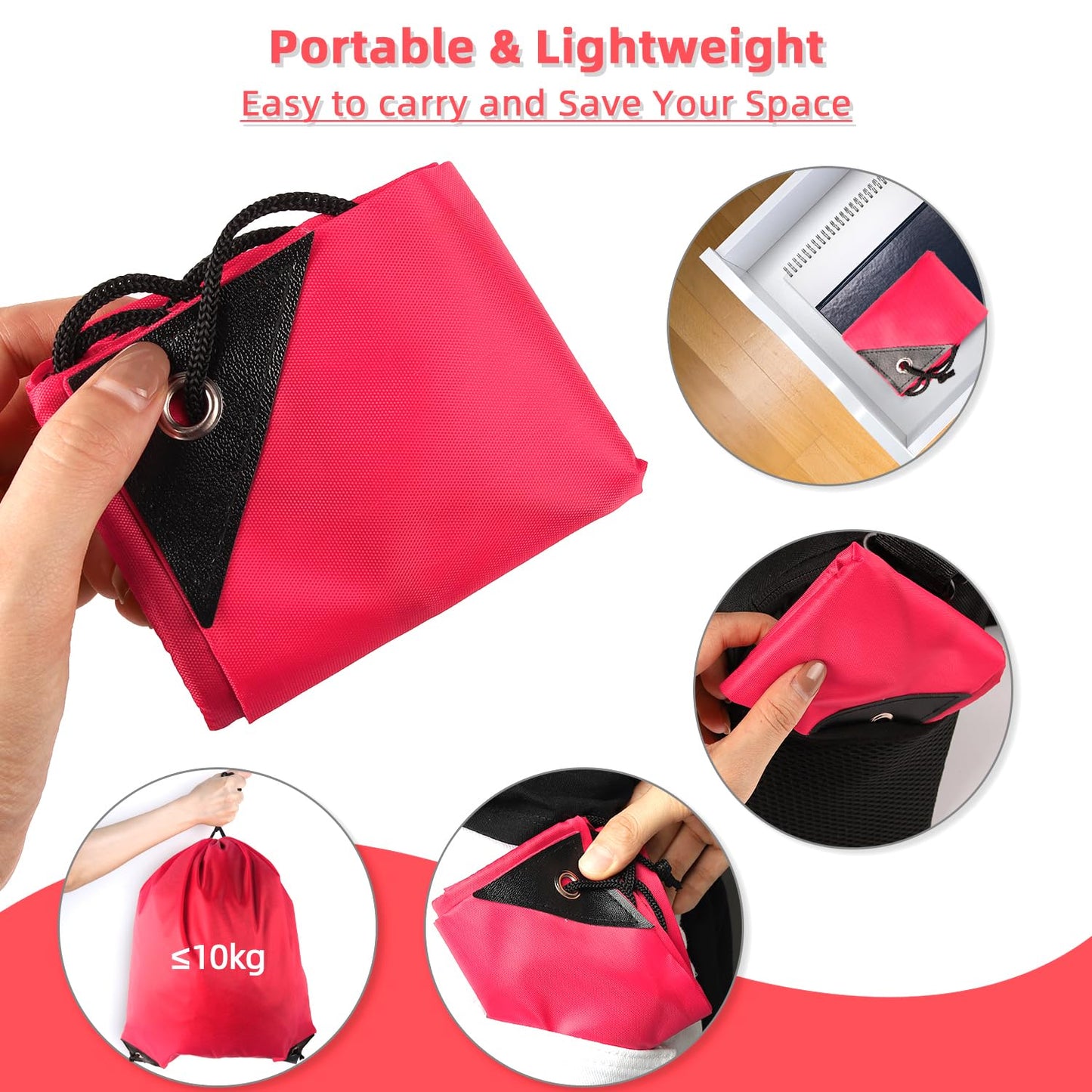 GoodtoU Drawstring Bags, Nylon Backpack Bulk Cinch Sack for Sport, Traveling, Team (60Pcs, Cherry)