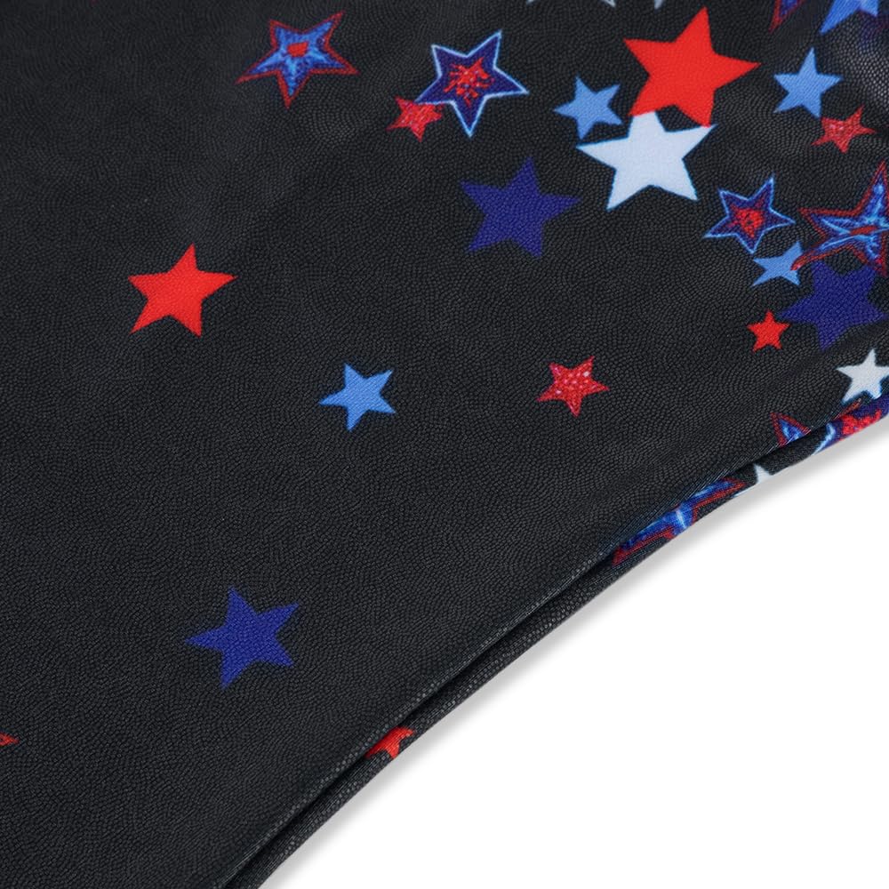 Gymnastics Leotards for Girls Toddler Ballet Dance Tumbling Outfits 4t 5t Kids Sleeveless Gymnastic Biketard with Shorts Sparkly Dancwear Unitards Clothes Bodysuit (Blue Red Stars, 4-5T)