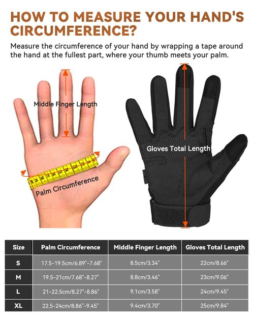 KUMGIM Tactical Gloves for Men Women, Motorcycle Gloves Touchscreen Airsoft Hunting Shooting Glove Black Tan for Outdoor Paintball Work Motorcycle Climbing Survival Training