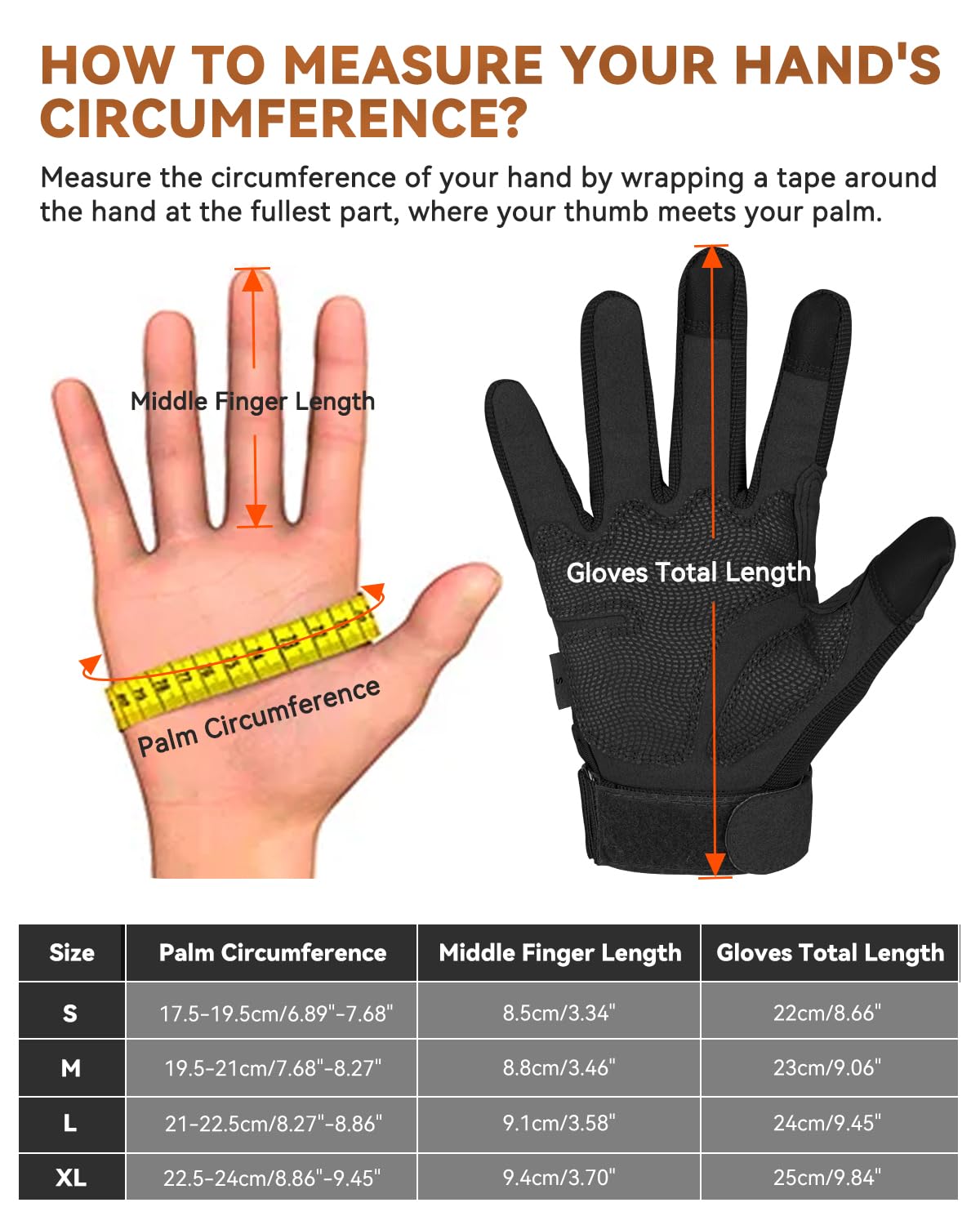 KUMGIM Tactical Gloves for Men Women, Motorcycle Gloves Touchscreen Airsoft Hunting Shooting Gloves Black Tan for Outdoor Paintball Work Motorcycle Climbing Survival Training
