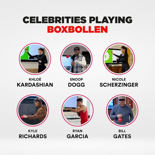 Boxbollen® Original with App, Used by Celebrities - MMA Gear Boxing Ball - Boxing Reflex Ball with Adjustable Strap - Interactive The Boxball App Integration - Stocking Stuffer Ideas - (RED)