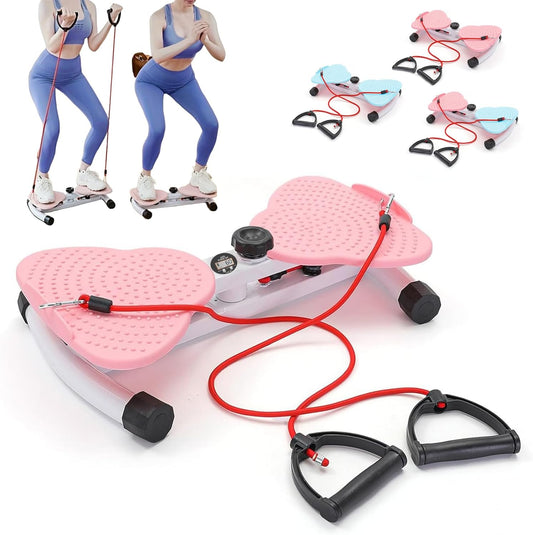 2025 Upgraded Waist Twister Board with Digital Count Display - 270° Oscillating Ab Twister Machine with Adjustable Resistance Bands, Non-Slip ABS Base, Silent Twist Board for Exercise
