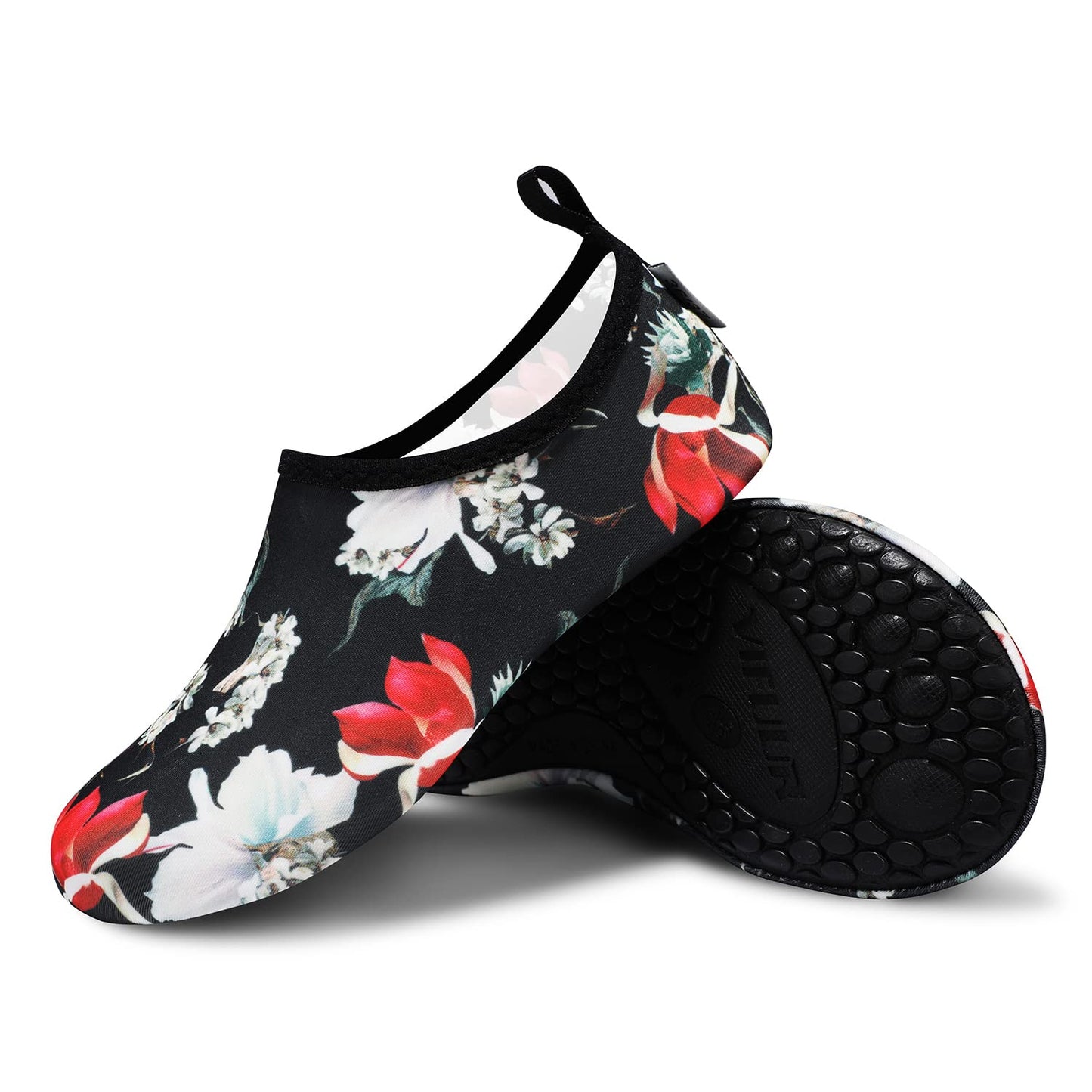 VIFUUR Water Sports Unisex Shoes Black Flower - 7.5-8.5 W US / 6-7 M US (38-39)