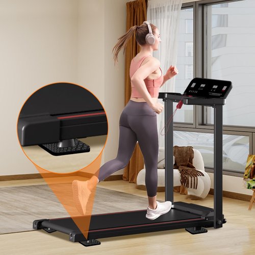 6pcs Treadmill Mat Pads,4x4 Inch Silicone Treadmill Mat,Double-Sided Non-Slip Walking Pad Mat,Shock-Absorbing Exercise Equipment Mat,Suitable for Treadmills, Elliptical Machines, Exercise Bikes