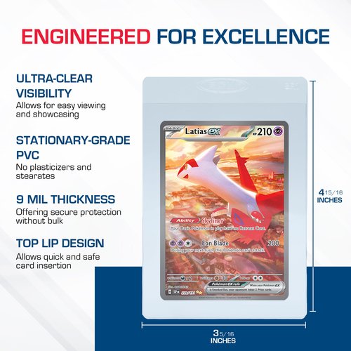 BCW Semi Rigid Card Holder #1 | 100 Pack | Semi Rigid Card Sleeves for Grading | PSA Submission Card Savers I for Sports, Pokémon, and Memorabilia Cards