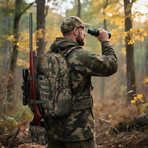 Maelstrom Hunting Backpack for Men Women, Waterproof Hunting Pack with Rain Cover, Long-Lasting 35L Camo Tactical Day Pack for Rifle Bow Gun