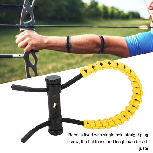 SPYMINNPOO Bow Wrist Sling, Wrist Sling Wrist Strap Hand-Knitted Cord Rope Adjustable for Training Exercising(Yellow) Leisure Sports