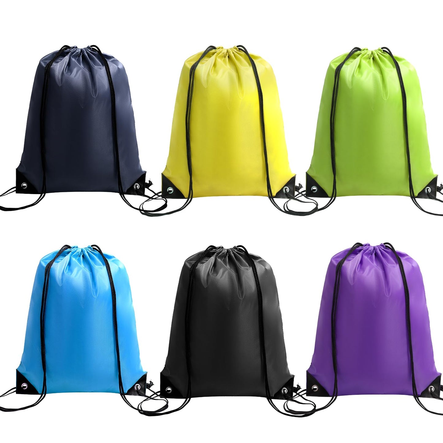 WSBArt Drawstring Backpack 6 Pcs Drawstring String Bags Draws Tring Backpack Waterproof Sports 6 Colors for Men Women