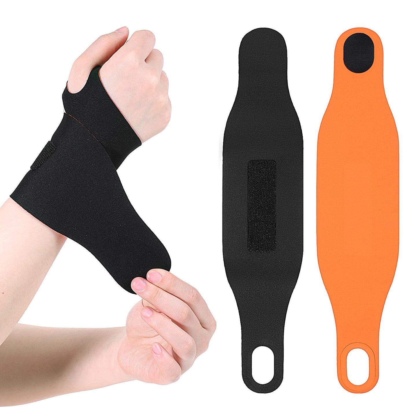 cobee 2 Pcs Wrist Brace Strap, Wrist Brace for Carpal Tunnel Night Support, Ultra-Thin Elastic Compression Wrist Wraps for Left Right Hand Fitness Sports Tennis