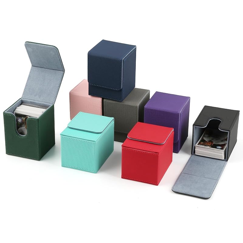 GERMUN Card Deck Box 120+ Sleeved Cards Pink – MTG Commander Storage Case with Magnetic Closure (Variation: 110+ Pink)