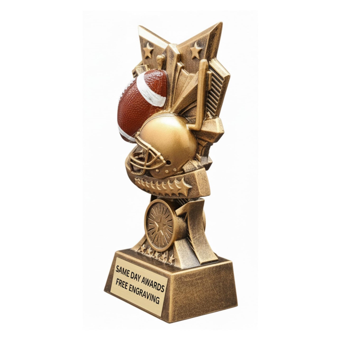 Same Day Awards Champion V Football Trophy