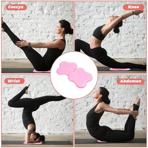 Wanmu 2 Packs Yoga Knee Pad Cushions Extra Thick Foam for Knees, Wrists, Elbows, Hands & Head Pilates & Kneeling Pads - Support Foam Pads Yoga Accessories for Women Men