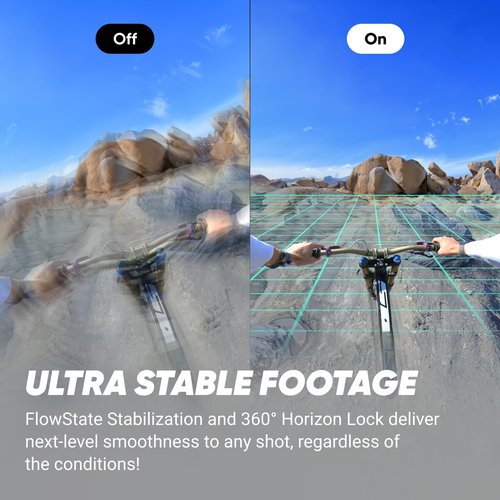 Insta360 X4 Get-Set Bundle - 8K Waterproof 360 Action Camera, 4K Wide-Angle Video, Invisible Selfie Stick Effect, Removable Lens Guards, 135 Min Battery Life, AI Editing, Stabilization
