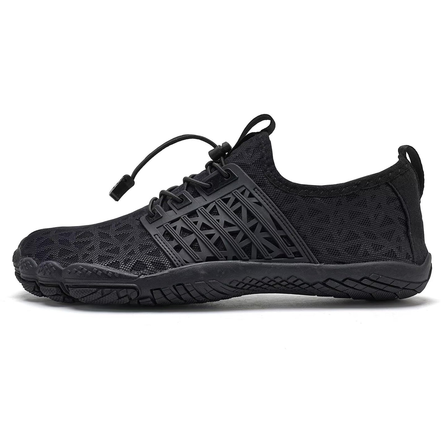 WateLves Water Shoes Mens Womens Barefoot Quick-Dry Aqua Sock Outdoor Athletic Sport Shoes for Swim Beach Pool Hiking Surfing Walking(F-Black, 48)