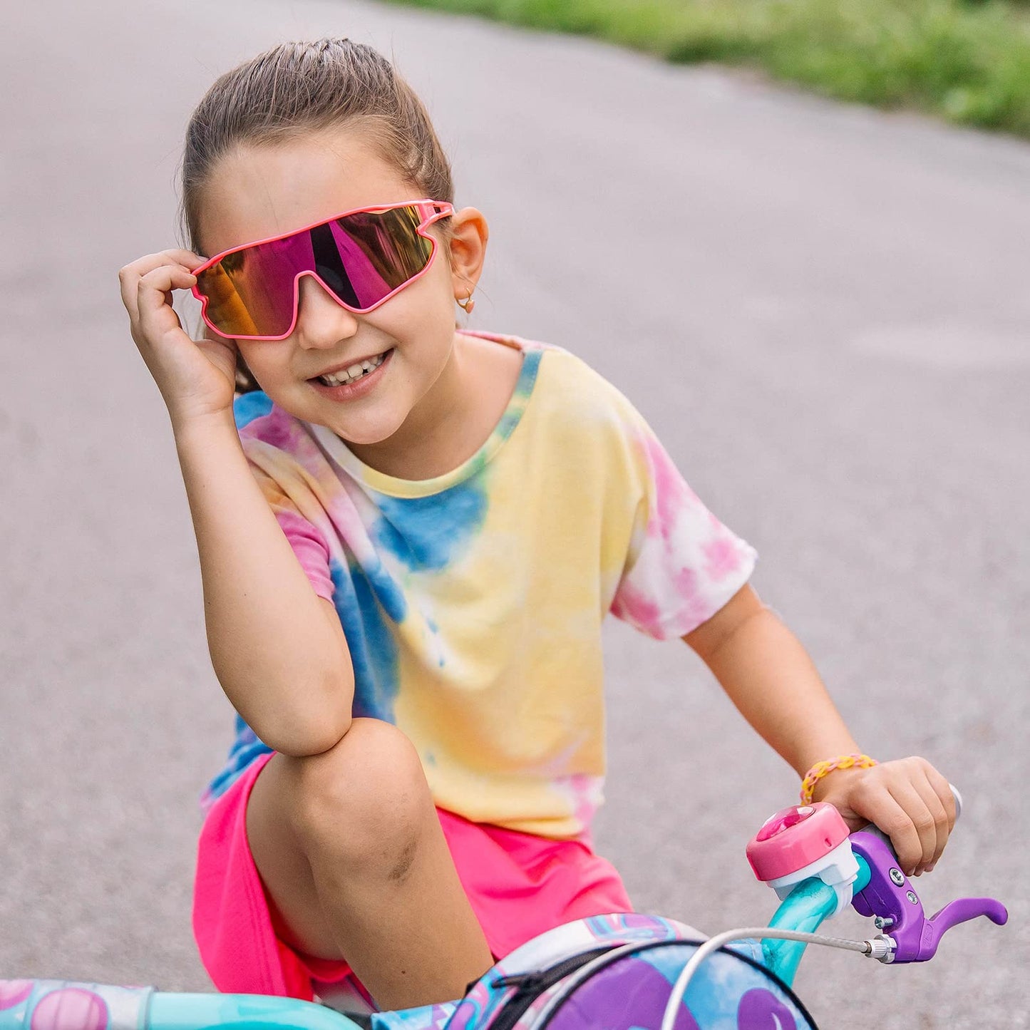DUCO Kids Youth Baseball Sunglasses for Boys Girls Age 8-16 Polarized UV400 Protection Sports Cycling Glasses DK268