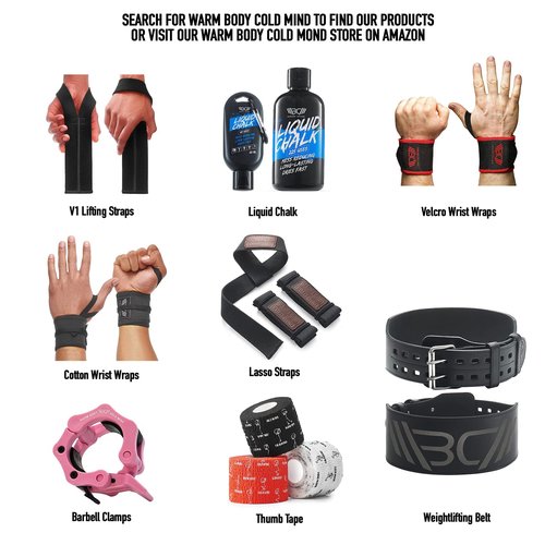 WARM BODY COLD MIND - Premium Cotton Weight Lifting Wrist Wraps for Cross Training, Powerlifting, Deadlift, Weightlifting, Gym, Wrist Straps, Workout, Fitness, Heavy-Duty Suppor (Military)