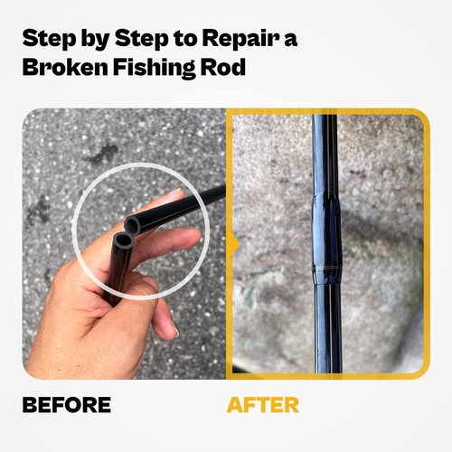 Fishing Rod Repair Kit Complete,Full Supplies with Glue for Broken Fishing Pole and Tip Repair with Carbon Fiber Sticks,Tips and Rod Building Epoxy Resin Finish