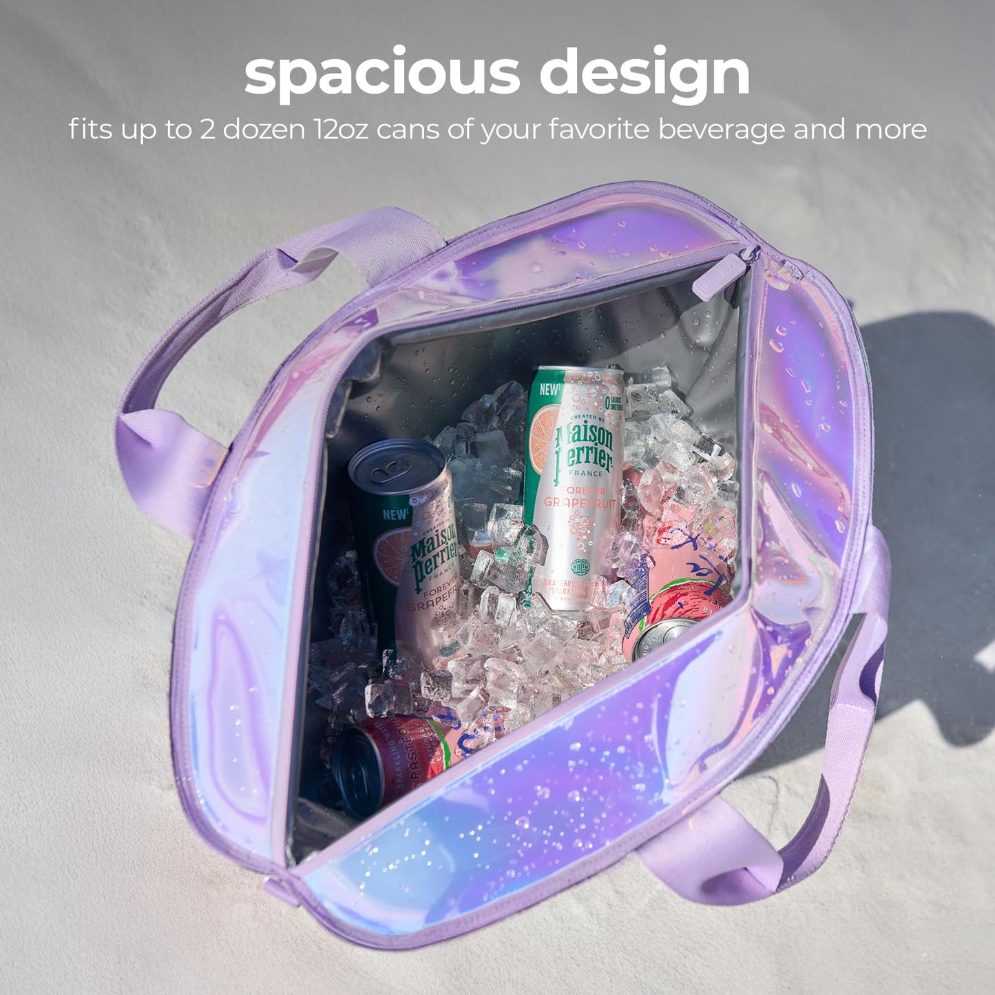 Case-Mate Soap Bubble Large Jelly Cooler Tote (12L) - Soft Cooler Bag w/Zippered Insulation - Keeps Drinks Cold for 24 hrs - Ideal for Beach & Weekend Getaways - Travel Tote w/Crossbody Strap